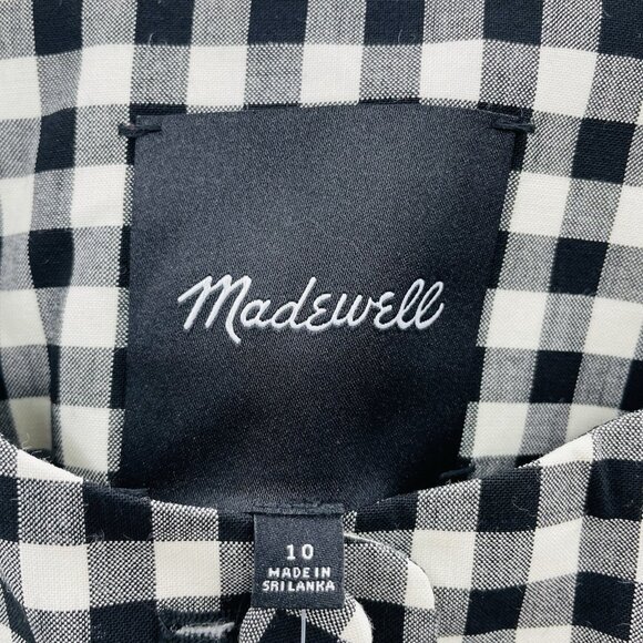 Madewell Womens Size 10 Gingham Single Breasted Crewneck Vest in Black $118 427 - Picture 8 of 9